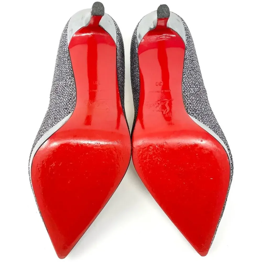 Christian Louboutin Filo 120 Glitter Specchio Pumps EU 38 / US 7 - Picture 12 of 13